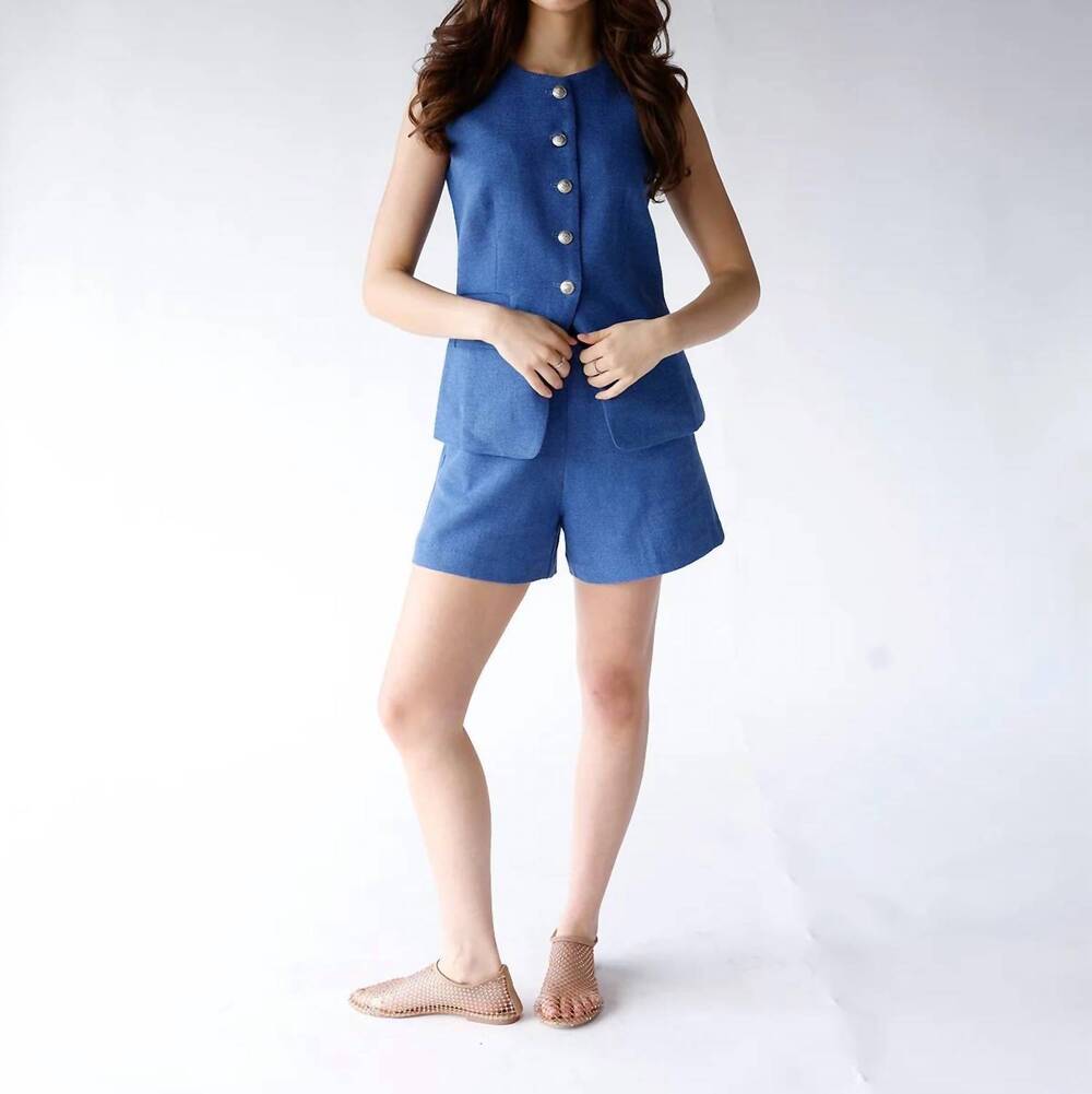 NEW LUCY PARIS city shorts in cobalt